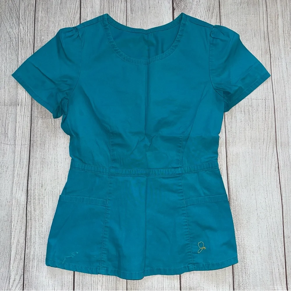 Jaanuu Turquoise Scrub Set - Picture 3 of 16